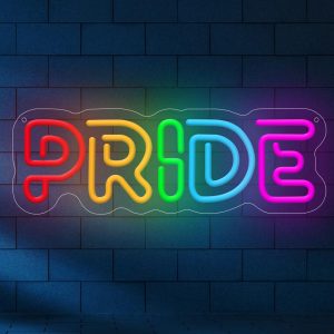 1 pc vibrant PRIDE LED neon sign, wall decoration neon sign for home, club, living room, kids shop, playroom, birthday party gifts, bedroom and home wall decoration, 5 V USB power supply