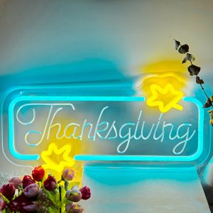 1pc Thanksgiving LED Neon Lights, Wall Window Art Decoration Holiday Celebration, Wall Decoration Neon Sign, Great for Home Parties, Autumn Harvest Celebrations, Bedrooms, Hotels, Cafes, Recreation Rooms, Shops, Living Room, 5V USB Power Supply