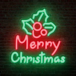 1 pc Merry Christmas Wall Neon Decoration, Dimmable LED Christmas Ambiance Wall Decoration Neon Sign, perfect for Christmas parties, bedrooms, birthday parties, pubs, shops, games rooms, clubs, rooms, friends party wall decorations, as a friend's family birthday, Christmas gift preferred, USB powered light up sign hanging unit, 5V USB power supply