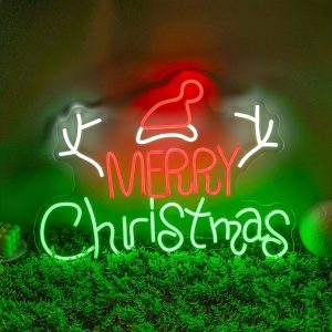 1 pc Merry Christmas Tree Wall Neon Decoration, Dimmable LED Christmas Ambience Wall Decoration Neon Sign, Perfect for Christmas Party, Bedroom, Birthday Party, Pubs, Shops, Games Room, Clubs, Rooms, Friends Gathering Wall Decorations, Preferred as Birthday and Christmas Gifts for Friends' Families, USB Powered Illuminated Sign Hanging Unit, 5V USB Power Supply