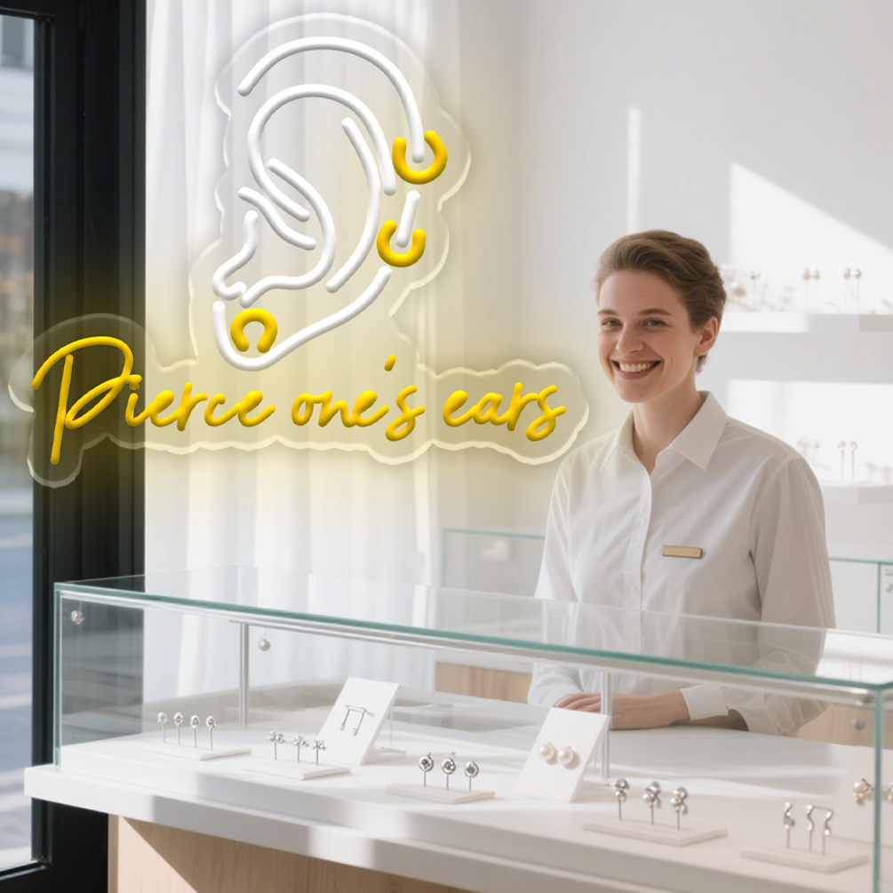 Customised neon signs featuring piercings and names, personalised LED neon lighting suitable for tattoo parlours, body art studios, bars, clubs, shops, living rooms and home décor. An ideal unique gift for parties, clubs, housewarmings and other occasions. Category: Illuminated signs and neon signs - 图片 6