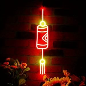 1 pc Chinese New Year Firecracker Wall Neon Decoration, Dimmable LED Christmas Ambience Wall Decoration Neon Sign, Perfect for Christmas Party, Bedroom, Birthday Party, Bar, Shop, Games Room, Club, Room, Friends Gathering Wall Decorations, Preferred for Friends' Family Birthday, Christmas Gifts, USB Powered Illuminated Sign Hanging Unit, 5V USB power supply