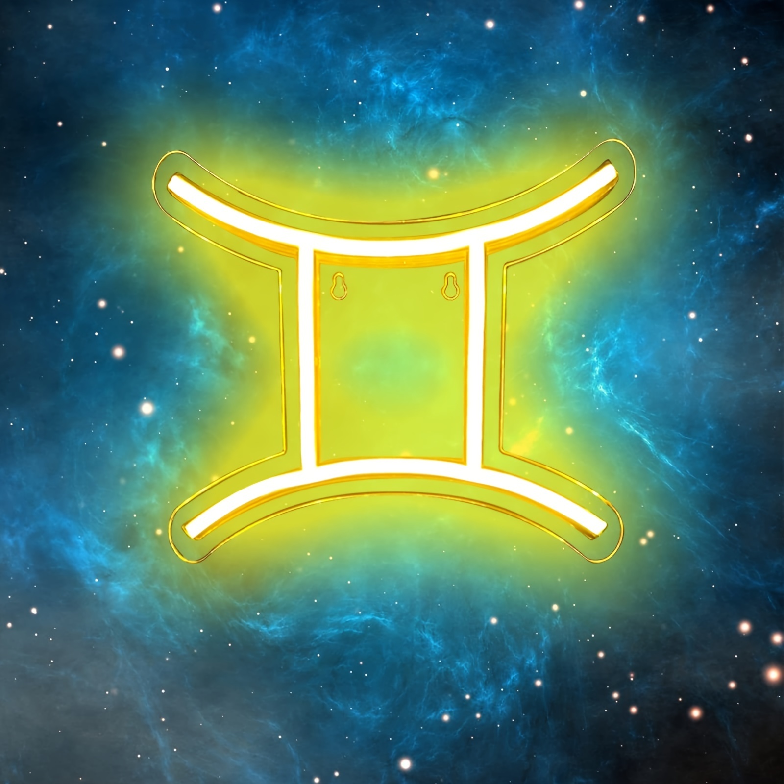 1 pc The Gemini LED Neon Sign, Astrology Horoscope Ambiance Wall Decoration Neon Sign for Home, Party, Living Room, Bar, Club, Game Room, as Birthday, Holiday Gift, Bedroom and Home Wall Decoration, USB Powered Illuminated Sign Hanging Unit, 5V USB Power Supply - 图片 5