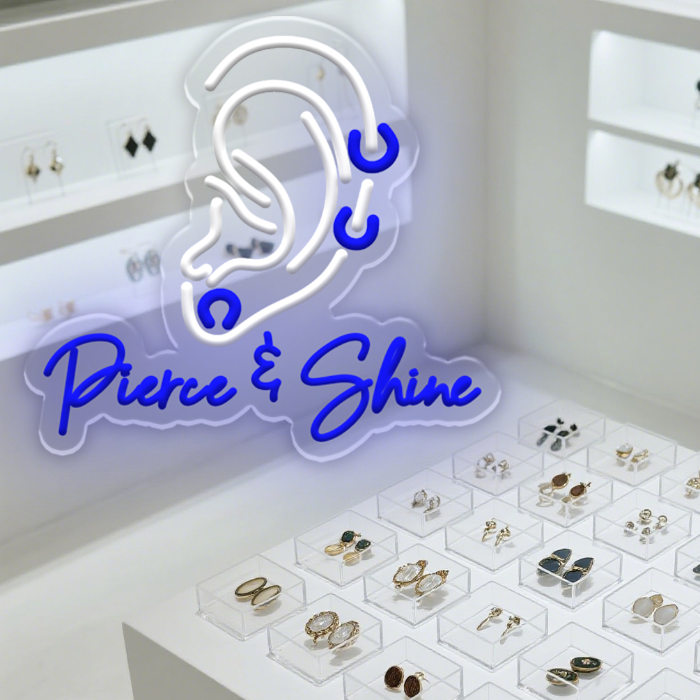 Customised neon signs featuring piercings and names, personalised LED neon lighting suitable for tattoo parlours, body art studios, bars, clubs, shops, living rooms and home décor. An ideal unique gift for parties, clubs, housewarmings and other occasions. Category: Illuminated signs and neon signs - 图片 2