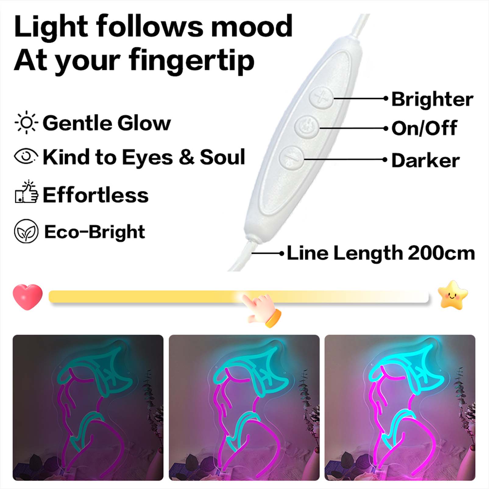 1 pc Lady Body LED Neon Sign, Ambient Wall Decoration Neon Sign for parties, game rooms, homes, clubs, living rooms, bars, bedrooms and home wall decorations, preferred as a gift, USB Powered Illuminated Sign Hanging Unit, 5V USB Power Supply - 图片 5