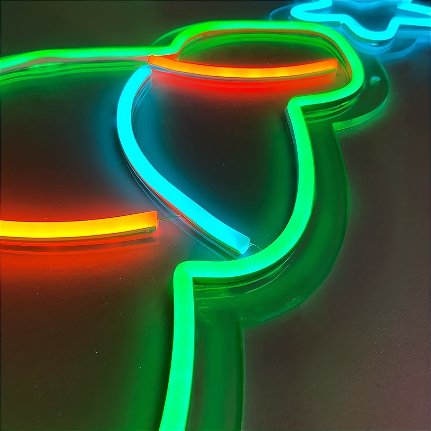 1 pc Christmas Tree Wall Neon Decoration, Dimmable LED Christmas Ambiance Wall Decoration Neon Sign, perfect for Christmas parties, bedrooms, birthday parties, pubs, shops, games rooms, clubs, rooms, friends party wall decorations, as a first choice for friends' family birthdays, Christmas gifts, USB powered illuminated sign hanging device, 5V USB power supply - 图片 5