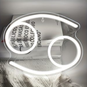 1 pc The Cancer LED Neon Sign, Astrology Horoscope Ambiance Wall Decoration Neon Sign for Home, Party, Living Room, Bar, Club, Game Room, as Birthday, Holiday Gift, Bedroom and Home Wall Decoration, USB Powered Illuminated Sign Hanging Unit, 5V USB Power Supply