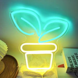 1 pc Plant LED neon sign, space ambiance wall decor neon sign for home, party, living room, bar, game room, club, as birthday, holiday gift, bedroom and home wall decor neon sign, 5 V USB power supply