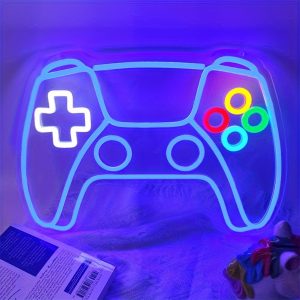 1 pc Gamer LED Neon Sign, Ambient Wall Decoration Neon Sign for Pet Shop, Video Game Theme Party, Game Room, Family, Living Room, Bar, Club, Bedroom and Home Wall Decoration, Preferred as Birthday and Holiday Gift for Friend's Family, USB Powered Illuminated Sign Hanging Unit, 5V USB Power Supply