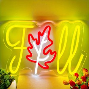 1 pc Thanksgiving Autumn Maple Leaf LED Neon, Wall Window Art Decoration Holiday Celebration, Wall Decoration Neon Sign, Great for Home Parties, Autumn Harvest Celebrations, Bedrooms, Hotels, Cafes, Recreation Rooms, Shops, 5V USB Power Supply