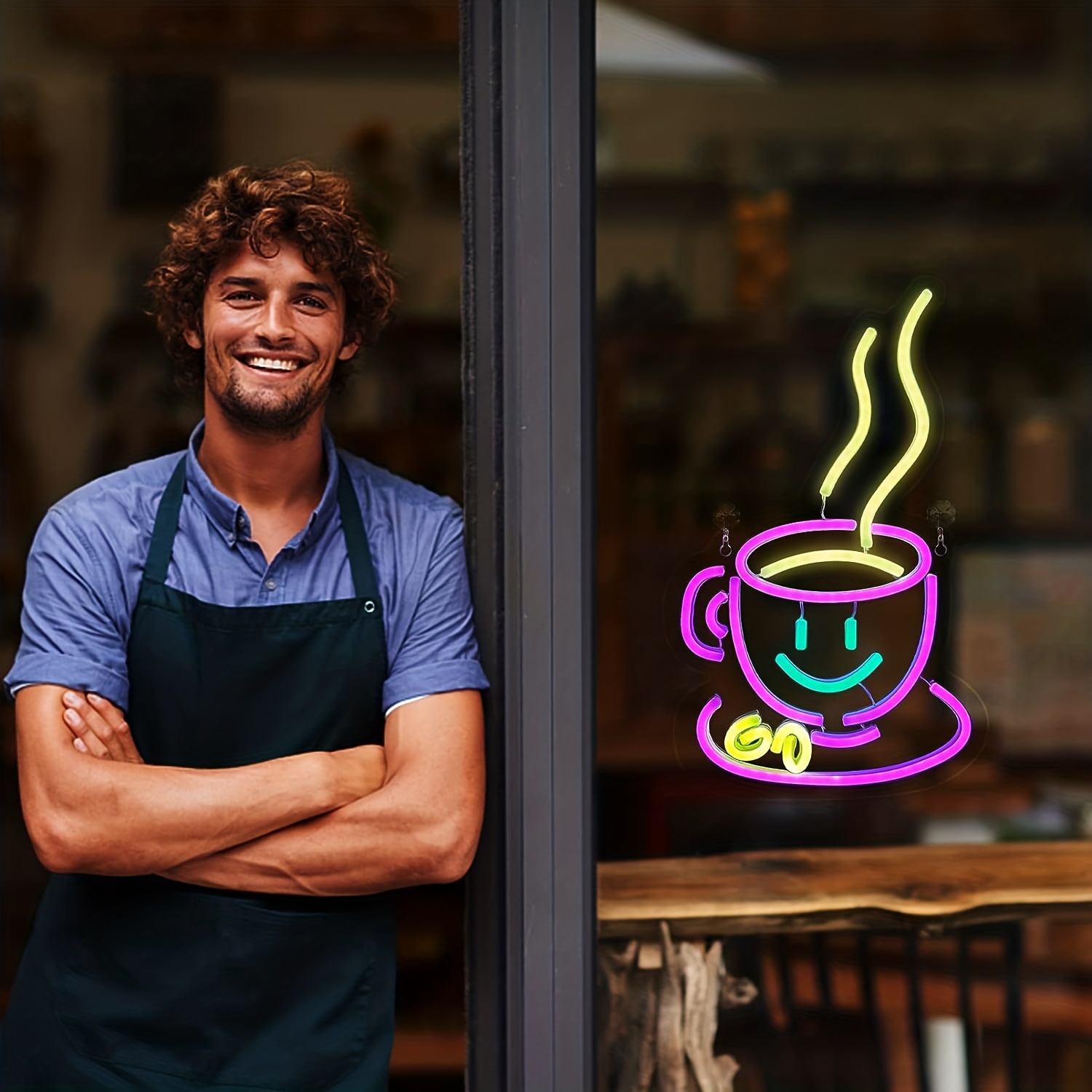 1 pc Coffee and Tea Bar LED Neon Sign, Wall Decoration Neon Sign for Kitchen, Clubs, Coffee Shops, Hotels, Bedrooms, Shops, Rooms, Friends Gatherings, Coffee Lovers Wall Decoration, 5 V USB Power Supply - 图片 8