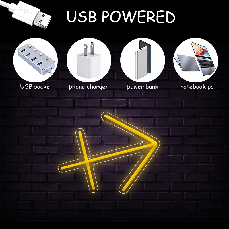 1 pc The Sagittarius LED Neon Sign, Astrology Horoscope Ambiance Wall Decoration Neon Sign for Home, Party, Living Room, Bar, Club, Game Room, as Birthday, Holiday Gift, Bedroom and Home Wall Decoration, USB Powered Illuminated Sign Hanging Unit, 5V USB Power Supply - 图片 4