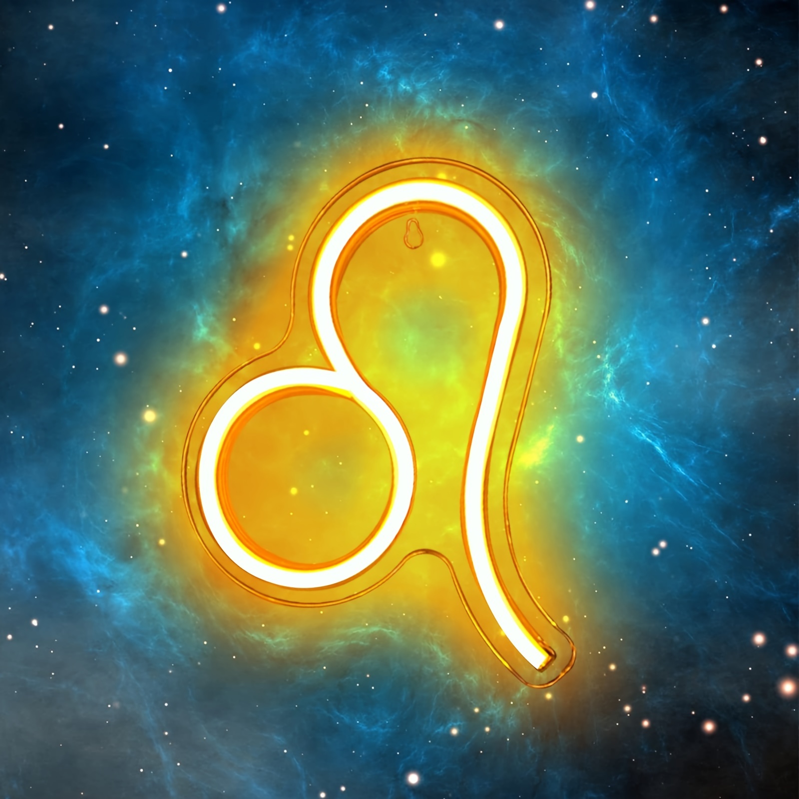 1 pc The Leo LED Neon Sign, Astrology Horoscope Ambiance Wall Decoration Neon Sign for Home, Party, Living Room, Bar, Club, Game Room, as Birthday, Holiday Gift, Bedroom and Home Wall Decoration, USB Powered Illuminated Sign Hanging Unit, 5V USB Power Supply - 图片 4