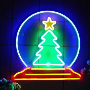 1 pc Christmas Tree Wall Neon Decoration, Dimmable LED Christmas Ambiance Wall Decoration Neon Sign, perfect for Christmas parties, bedrooms, birthday parties, pubs, shops, games rooms, clubs, rooms, friends party wall decorations, as a first choice for friends' family birthdays, Christmas gifts, USB powered illuminated sign hanging device, 5V USB power supply