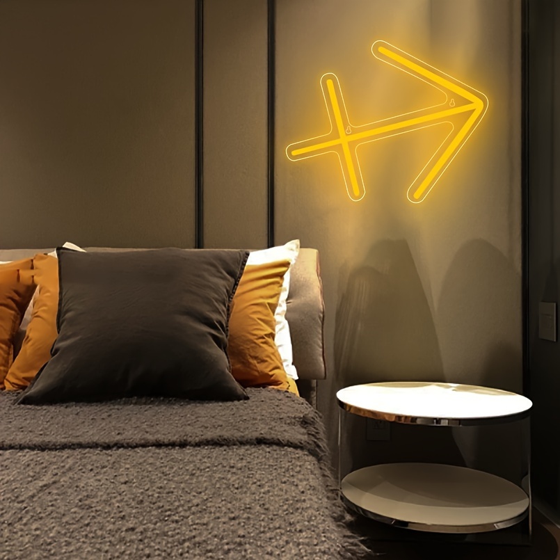 1 pc The Sagittarius LED Neon Sign, Astrology Horoscope Ambiance Wall Decoration Neon Sign for Home, Party, Living Room, Bar, Club, Game Room, as Birthday, Holiday Gift, Bedroom and Home Wall Decoration, USB Powered Illuminated Sign Hanging Unit, 5V USB Power Supply - 图片 2