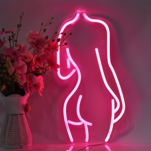 1 pc Lady Back LED Neon Sign, Ambient Wall Decor Neon Sign for Home, Party, Living Room, Bar, Club, as Birthday, Holiday Gift, Bedroom and Home Wall Decoration, USB Powered Illuminated Sign Hanging Unit, 5V USB Power Supply