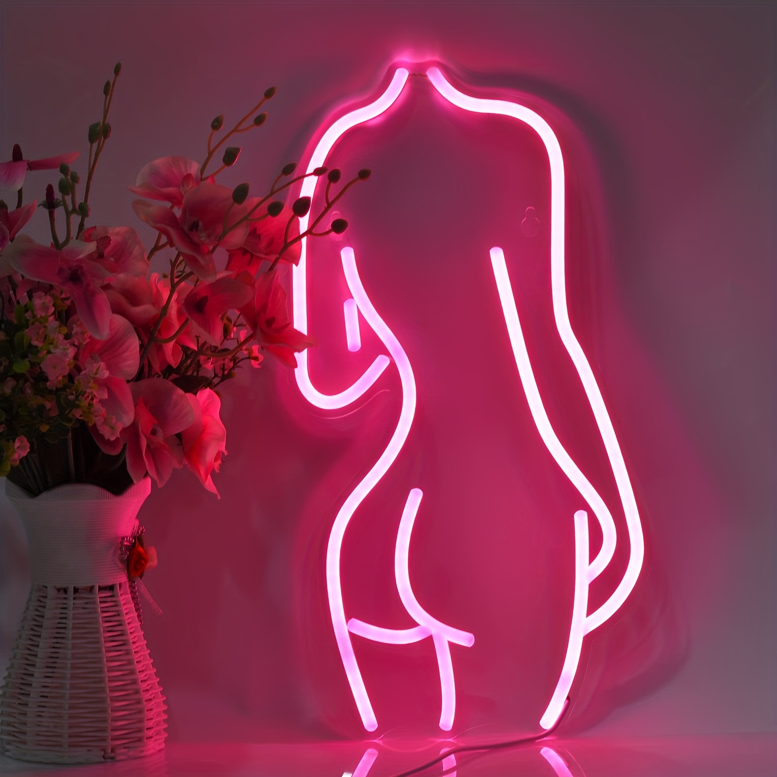 1 pc Lady Back LED Neon Sign, Ambient Wall Decor Neon Sign for Home, Party, Living Room, Bar, Club, as Birthday, Holiday Gift, Bedroom and Home Wall Decoration, USB Powered Illuminated Sign Hanging Unit, 5V USB Power Supply
