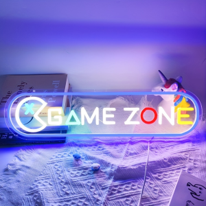 1 PC GAME ZONE LED NEON SIGN, WALL DECOR NEON SIGN FOR HOME, LIVING ROOM, GAME ROOM, BIRTHDAY PARTY GIFTS, BEDROOM AND HOME WALL DECOR, 5 V USB POWER SUPPLY