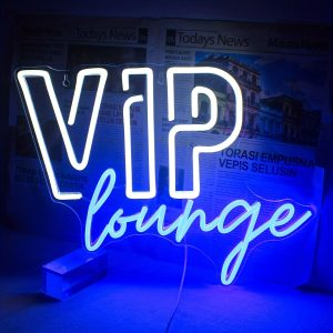 1 pc VIP Lounge LED neon sign, ambient wall decor neon sign for home, party, cafe, bar, club, restaurant, office, as birthday, holiday gift, bedroom and home wall decor neon sign, 5V USB power supply