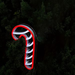 1 pc Christmas Candy Cane Wall Neon Sign, Dimmable LED Christmas Atmosphere Wall Decor Neon Sign, Perfect for Christmas Parties, Bedrooms, Birthday Parties, Bars, Shops, Game Rooms, Clubs, Rooms, Friends Gatherings Wall Decor, Top Choice as Birthday or Christmas Gift for Friends and Family, USB-Powered Illuminated Sign Hanging Kit, 5V USB Power Supply