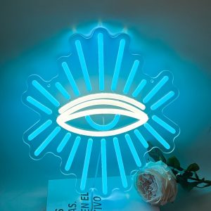 1 pc Evil Eyes LED neon sign, ambient wall decoration neon sign for game room, family, party, living room, bar, club, bedroom and home wall decorations, preferred as birthday and holiday gifts for friends and family, USB powered illuminated sign hanging device, 5V USB power supply