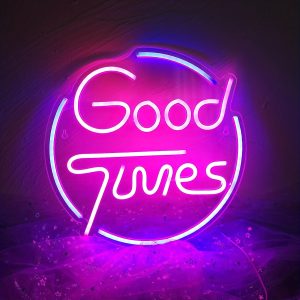 1 pc Good Times LED neon sign, space ambiance wall decor neon sign for home, party, living room, bar, as birthday, holiday gift, bedroom and home wall decor neon sign, 5 V USB power supply