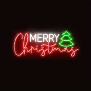 1 pc Merry Christmas Wall Neon Decoration, Dimmable LED Christmas Ambience Wall Decoration Neon Sign, perfect for Christmas parties, bedrooms, birthday parties, pubs, shops, games rooms, clubs, rooms, friends party wall decorations, as a friend's family birthday, Christmas gift first choice, USB powered light up sign hanging device, 5V USB Power Supply