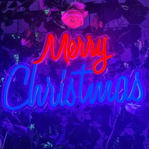 1 pc Merry Christmas Wall Neon Decoration, Dimmable LED Christmas Ambiance Wall Decoration Neon Sign, perfect for Christmas parties, bedrooms, birthday parties, pubs, shops, games rooms, clubs, rooms, friends party wall decorations, as a friend's family birthday, Christmas gift preferred, USB powered light up sign hanging unit, 5V USB power supply