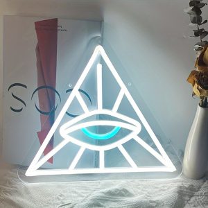 1 pc Eye of Horus LED Neon Sign, Wall Decor Neon Sign for Home, Parties, Bars, Living Rooms, Game Rooms, Garages, Clubs, Men's Caves, Birthday Parties and Halloween Gifts, Bedroom and Home Wall Decor Neon Sign, 5 V USB Power Supply