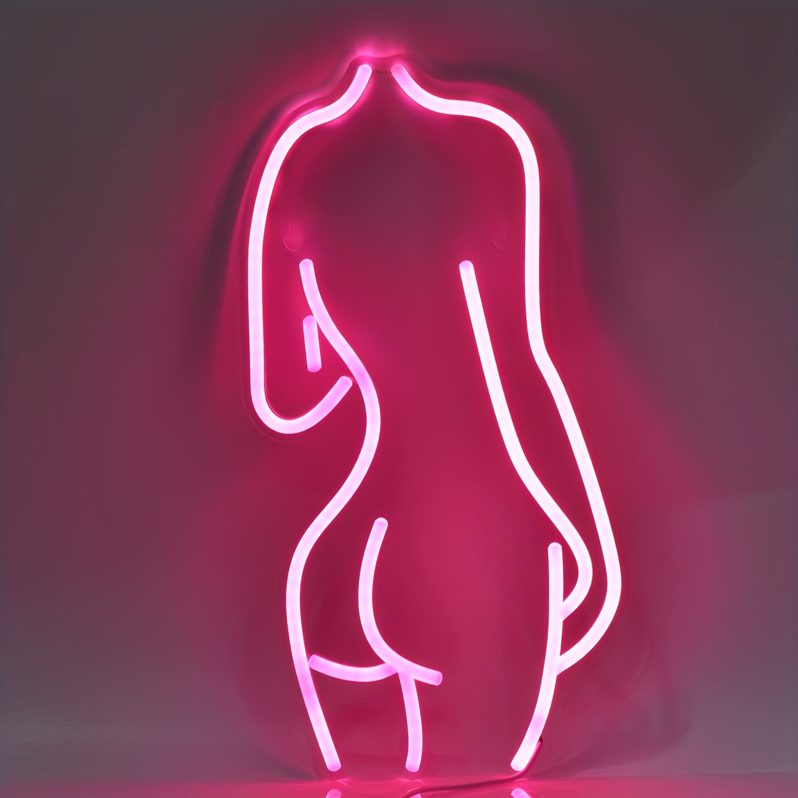1 pc Lady Back LED Neon Sign, Ambient Wall Decor Neon Sign for Home, Party, Living Room, Bar, Club, as Birthday, Holiday Gift, Bedroom and Home Wall Decoration, USB Powered Illuminated Sign Hanging Unit, 5V USB Power Supply - 图片 2