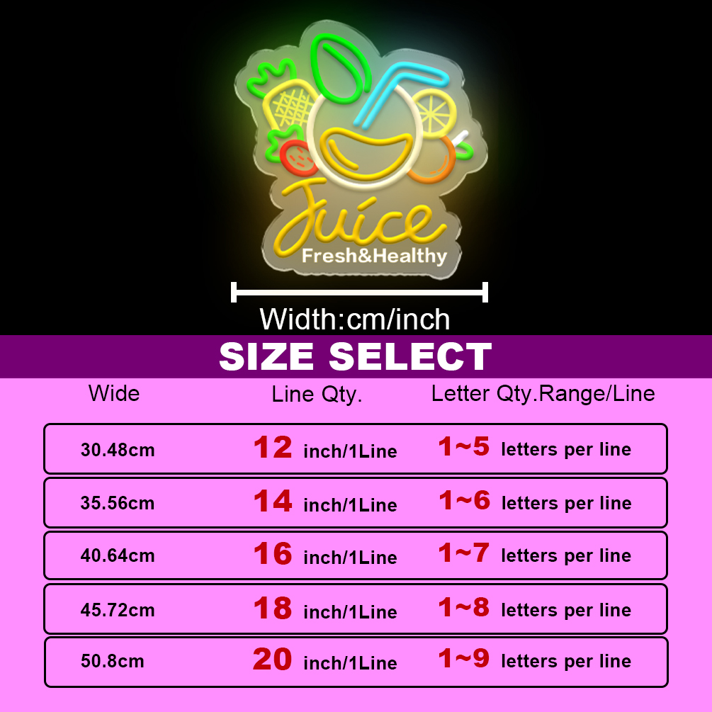 Customised fresh juice and name neon signs, personalised LED neon lights, perfect for graduation season, juice bars, food trucks, parties, cafés, living rooms and home décor. An ideal unique gift for graduation celebrations, parties, clubs, housewarmings and more! - 图片 3