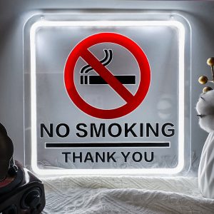 1 pc NO SMOKING Neon Sign, 3D Engraving, UV Printing LED Neon, suitable for use in shops, convenience stores, bedrooms, living rooms, pubs, wedding decorations, a unique ideal gift for coffee shops, parties, clubs and more!