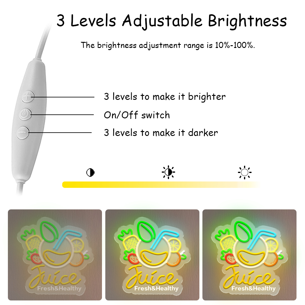 Customised fresh juice and name neon signs, personalised LED neon lights, perfect for graduation season, juice bars, food trucks, parties, cafés, living rooms and home décor. An ideal unique gift for graduation celebrations, parties, clubs, housewarmings and more! - 图片 5