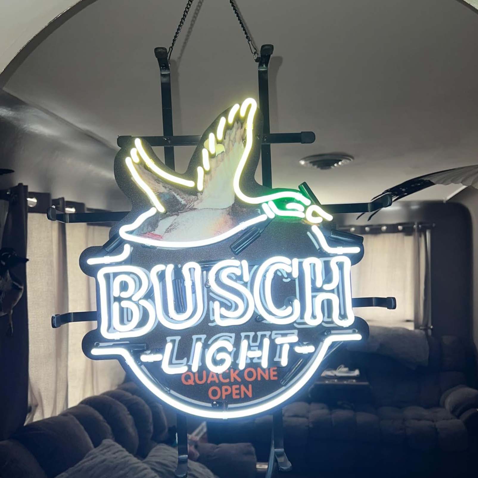 High quality Flying Duck Beer sign with HD inkjet graphic print board, large glowing glass tube neon LED sign for office, party, coffee shop, bar, birthday, man cave, home and event wall art decoration. - 图片 3