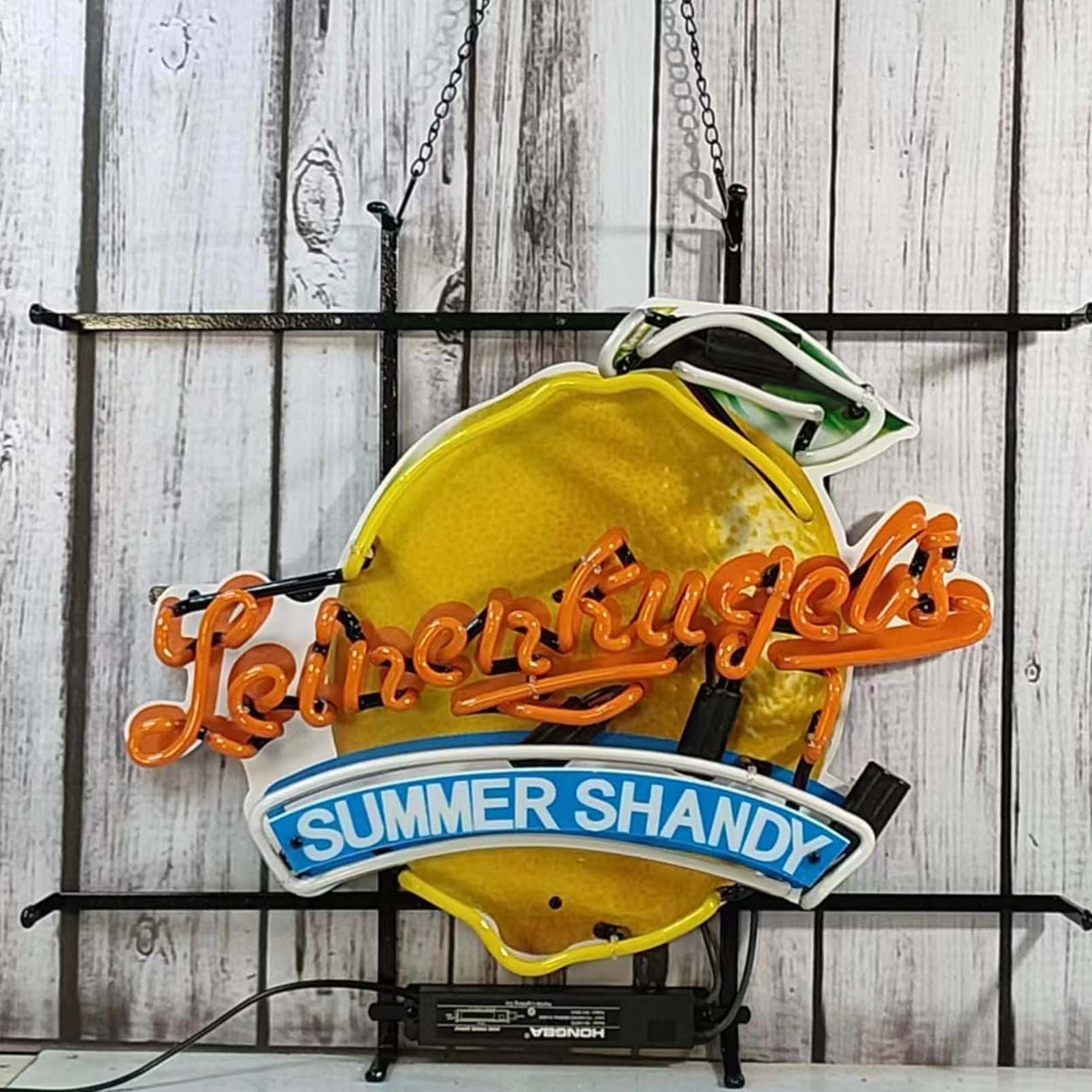 High quality super bright Beer Bar Barinin Leinenkugel's Wisconsin Brew sign with high definition inkjet graphic print board, large glowing glass tubes neon LED sign for offices, parties, coffee shops, bars, birthdays, men's caves, home and event wall art decor. - 图片 3