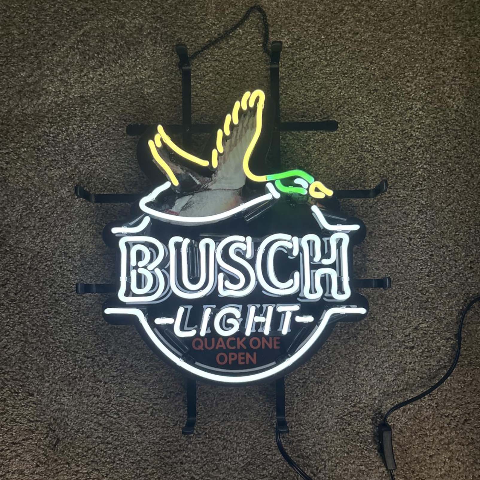 High quality Flying Duck Beer sign with HD inkjet graphic print board, large glowing glass tube neon LED sign for office, party, coffee shop, bar, birthday, man cave, home and event wall art decoration. - 图片 2