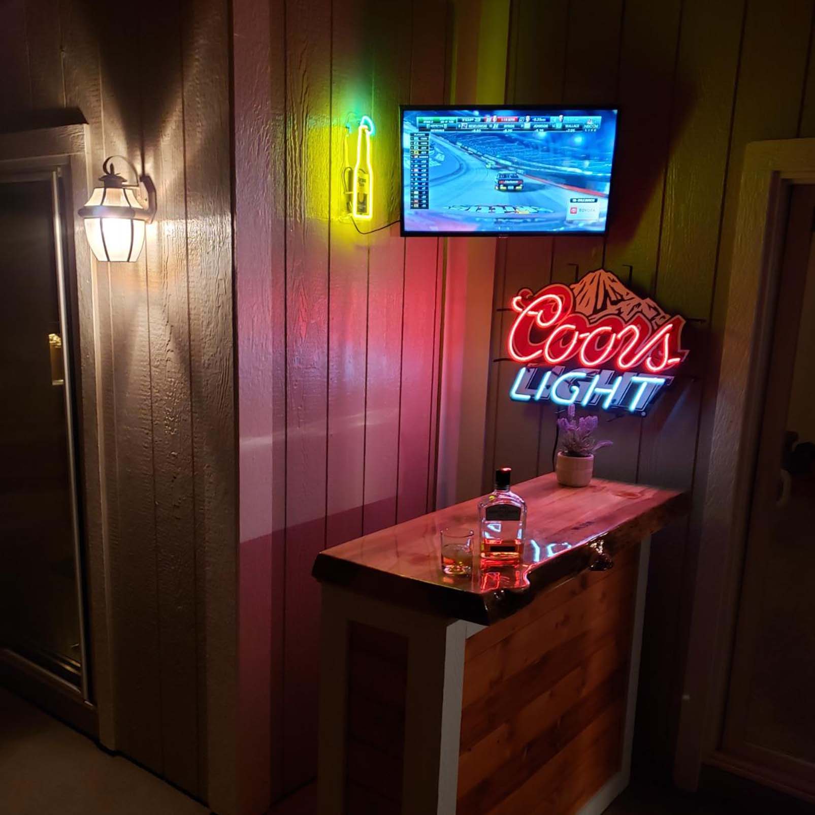 High quality Coronas Extra Beer Bottle sign with high definition inkjet graphic print board, large illuminated glass tubes neon LED sign for offices, parties, coffee shops, bars, birthdays, men's caves, home and event wall art decor. - 图片 2