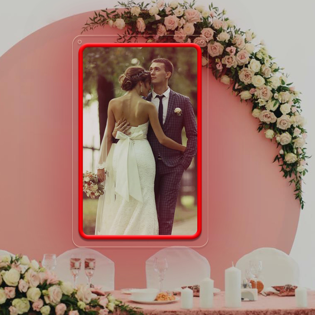 Custom Vertical Rectangle UV Neon for living room, bedroom, office, bar, restaurant Unique LED neon illuminated sign for personalised neon decorations for weddings, birthdays, Christmas, New Year, housewarming and more! - 图片 2