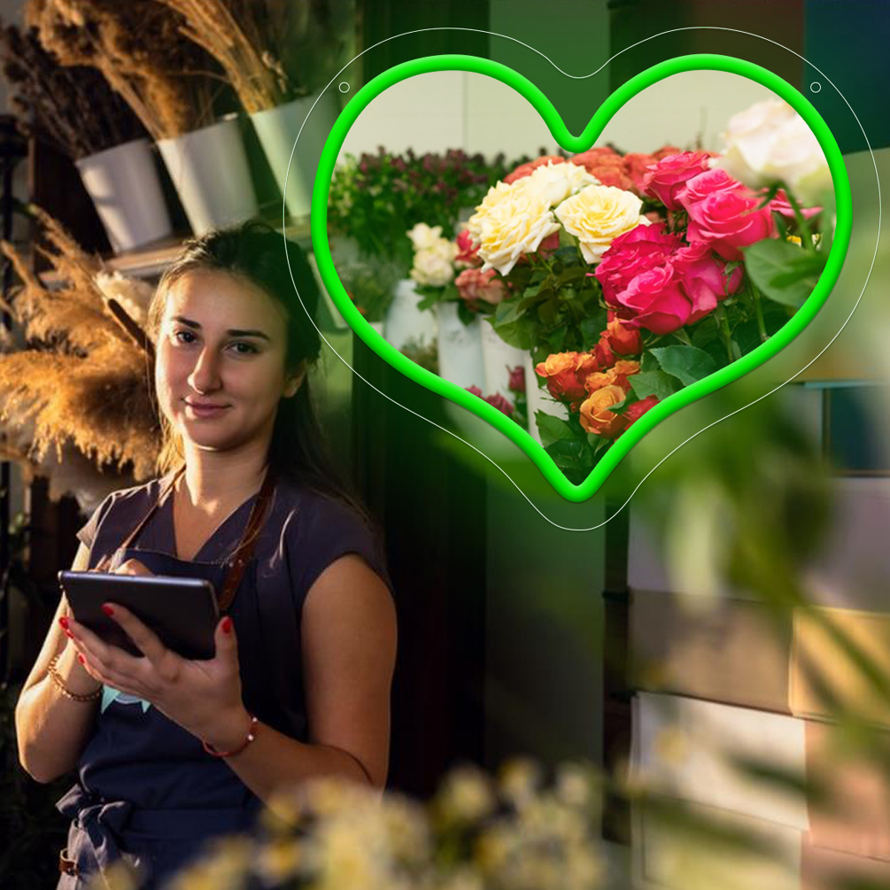 Customised heart shaped UV neon sign for living room, bedroom, office, bar, restaurant Unique LED neon illuminated sign for personalised neon decorations for weddings, birthdays, Christmas, New Year, housewarming etc. - 图片 7