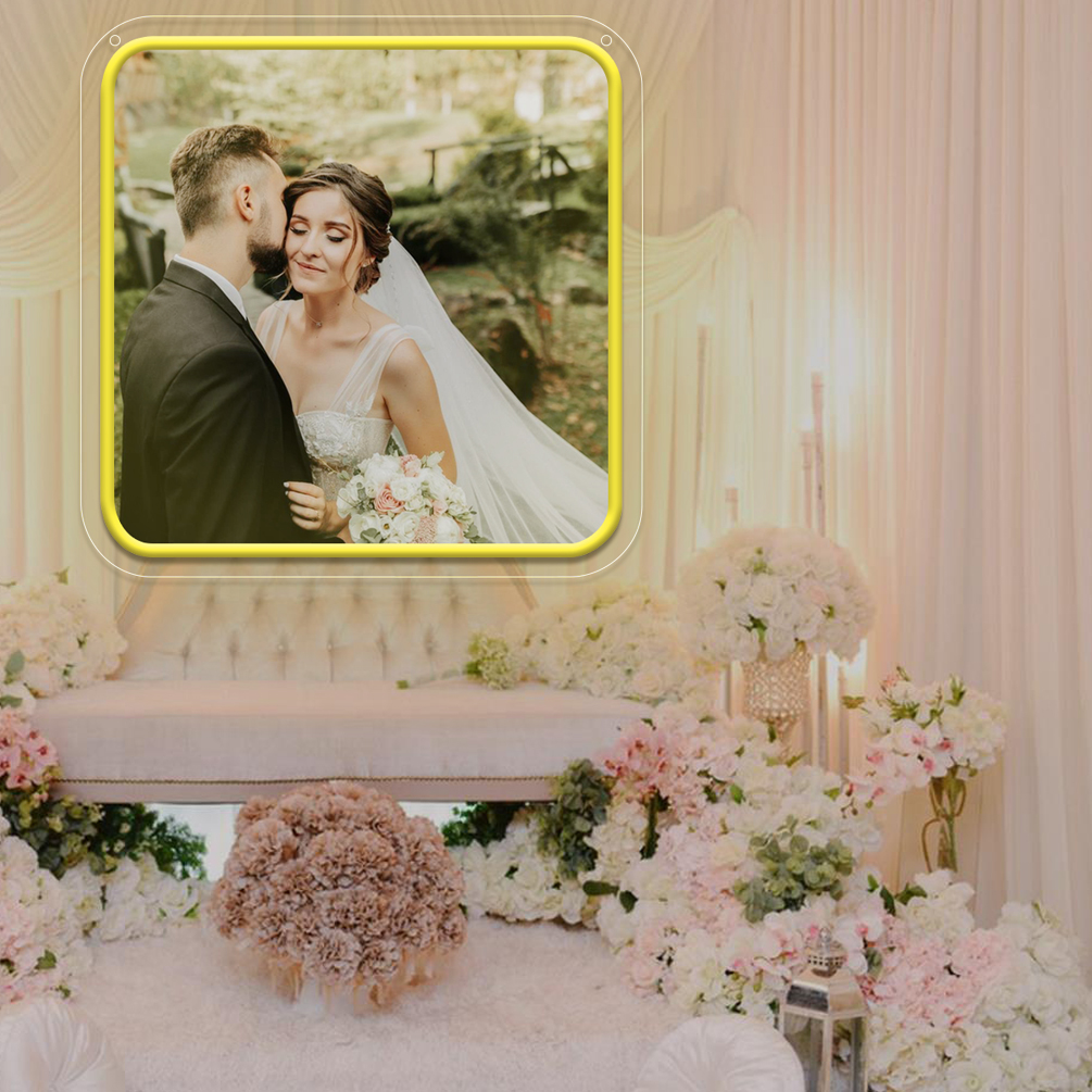 Custom square UV neon sign for living room, bedroom, office, bar, restaurant Unique LED neon light up sign for personalised neon decoration for wedding, birthday, Christmas, New Year, housewarming etc. - 图片 7