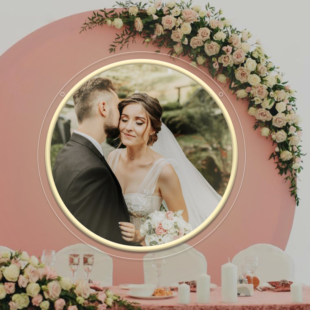 Customized Circle Shape UV Neon Lights, Unique LED Neon Glow Signs for Living Rooms, Bedrooms, Offices, Bars, Restaurants, Personalized Neon Decor for Weddings, Birthdays, Christmas, New Year, Housewarming & More - 图片 7