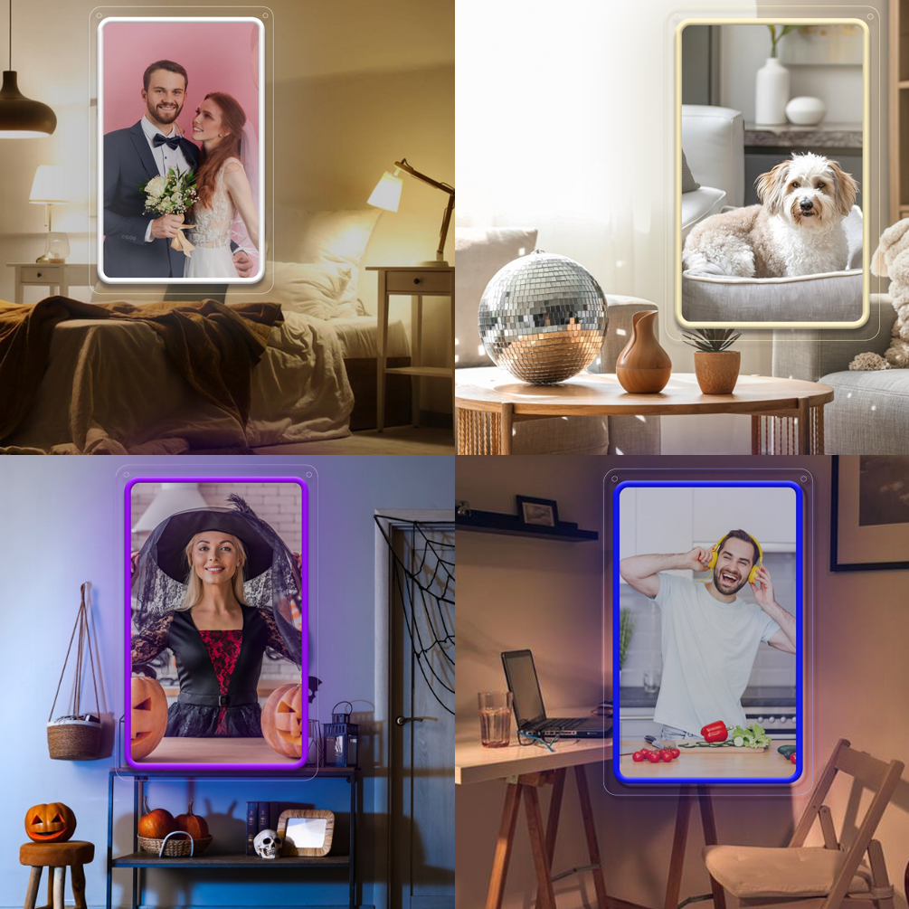 Custom Vertical Rectangle UV Neon for living room, bedroom, office, bar, restaurant Unique LED neon illuminated sign for personalised neon decorations for weddings, birthdays, Christmas, New Year, housewarming and more! - 图片 8