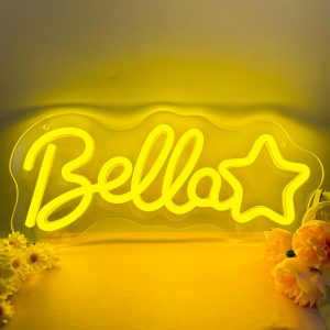 Customised pentagonal pattern neon sign, personalised dimmable LED neon sign for home, birthday, bar, wedding, party night lights and company logo or business sign, unique and ideal gift for birthdays, weddings, graduations, children's day, housewarming and more!