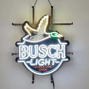 High quality Flying Duck Beer sign with HD inkjet graphic print board, large glowing glass tube neon LED sign for office, party, coffee shop, bar, birthday, man cave, home and event wall art decoration.