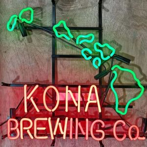 High Quality Super Bright Open Letter Display Beer Bar New Kona Brewing Sign, Large Bright Illuminated Glass Tube Neon LED Sign for Office, Party, Coffee Shop, Bar, Birthday, Men's Cave, Home and Event Wall Art Decoration.