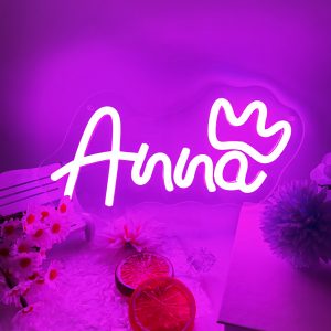 Custom Crown and Name Neon Lights, Personalised LED Neon Lights for Events, Restaurants, Bars, Bedrooms, Living Rooms and Home Decor, Unique and Ideal Gifts for Birthdays, Weddings, Graduation Ceremonies and more!