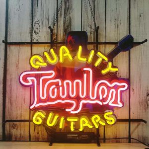 High quality super bright premium guitar sign, HD inkjet graphic printing board, large glowing glass tube neon LED sign for office, party, coffee shop, bar, birthday, man cave, home and event wall art decoration.