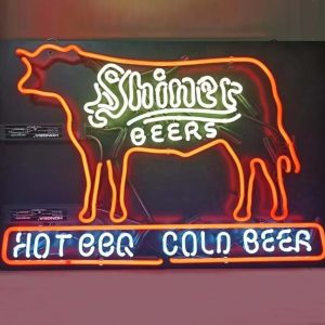 High Quality Super Bright Beer Hot BBQ Cold Beer Sign, Large Glowing Glass Tube Neon LED Signs for Office, Party, Coffee Shop, Bar, Birthday, Men's Cave, Home and Event Wall Art Decoration.
