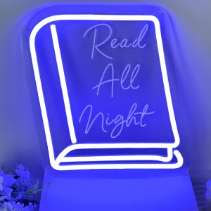 Custom book and name neon lights, 3d engraved personalised LED neon lights for events, restaurants, bars, bedrooms, living rooms and home decor, unique and ideal gifts for birthdays, weddings, graduations and more!
