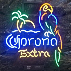 High Quality Super Bright Extra Parrot Parrot Palm Tree Sign, Large Glowing Glass Tube Neon LED Signs for offices, parties, coffee shops, bars, birthdays, men's caves, home and event wall art decor.